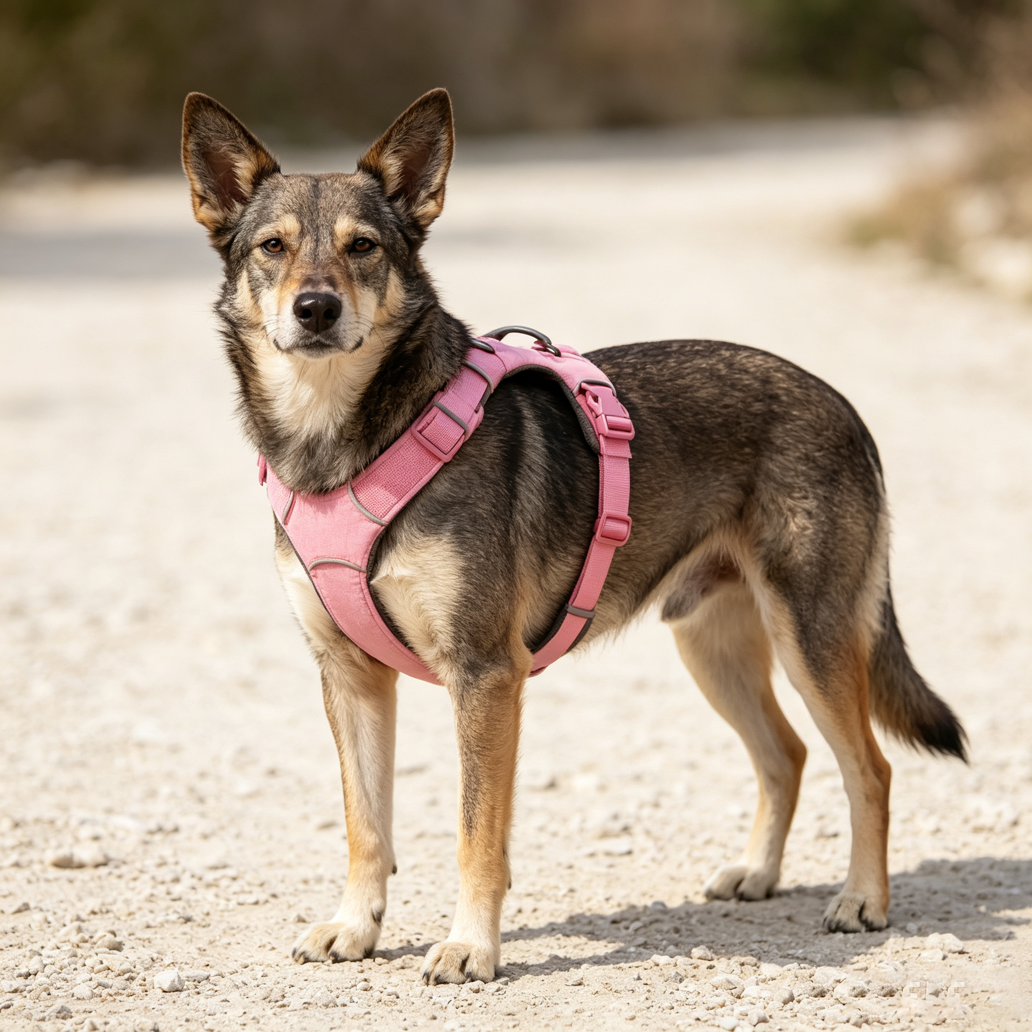 Mesh Breathable Anti‑Chafing Dog Vest Pet Harness webbing with Car Safety Clip